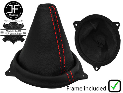 Red stitch real leather - real,