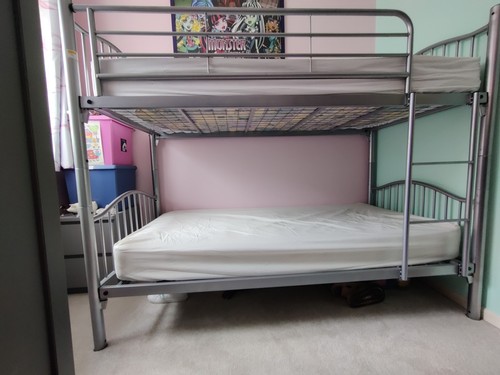 Silver metal bunk - metal, 2