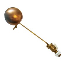 1/2" Part 2 High Pressure Brass Ball Cock & 4 1/2" Copper Float