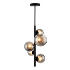 Modern black with glass shades - with,