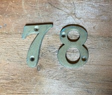 Vintage Brass door Numbers 78