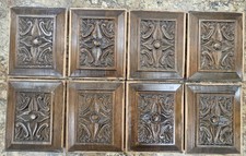8 Floral Wood Carved Door