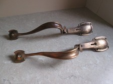 ART NOUVEAU PAIR BRASS LATCH DOOR HANDLES - W&R LEGGOTT C.1905