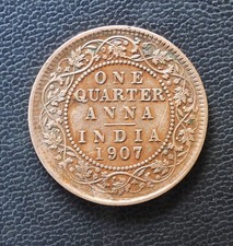 1907 British India Indian Coin