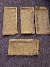 4 x dark gold vintage cushion covers 16" x 16"