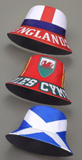 Reversible Flag Bucket Hat England Scotland Wales Cymru Cricket Euro Football fa