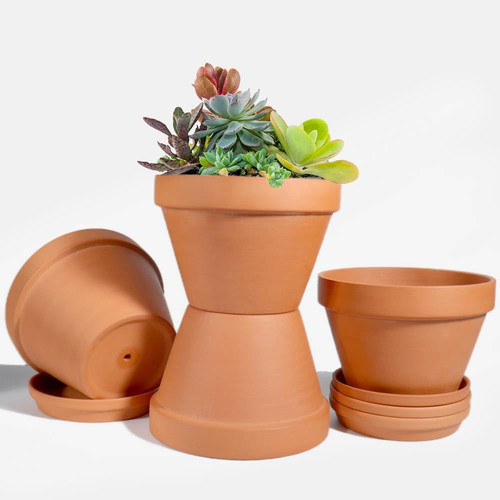 Inch clay terracotta - &, pots