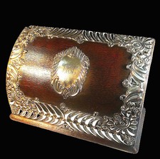 SUPERB SILVER MOUNTED LEATHER
