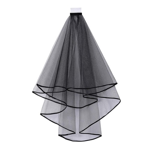 Veil comb red black - red, /