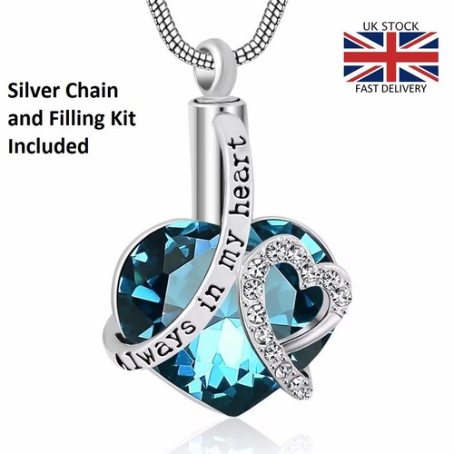 Always heart cremation locket - heart,