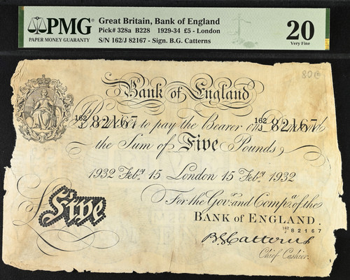 White five pound note - pound,