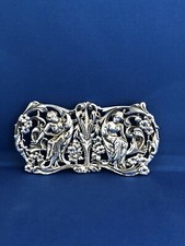 Nurse  Belt Buckle lady on swing  silver plated