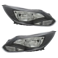 Headlights Ford Focus Mk3 Zetec & Titanium 2011-2015 Black Inner Headlamps Pair