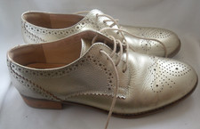 Clarks Netley Rose Gold Brogues Champagne Cushion Plus Women’s Size UK 6.5