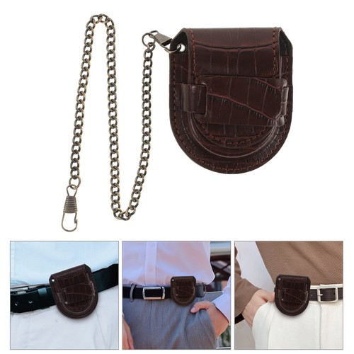 Retro pocket watch case belt - retro,