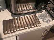 13x Silver Kitchen Cupboard Handles 160mm with new screws - READ DESCRIPTION