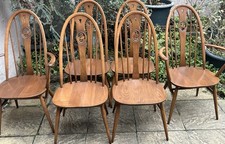 GOOD MODERN ERCOL SWAN QUAKER DINING CHAIR,  CLEAN CONDITION CHOICE OF 6