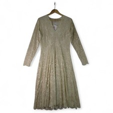 Baylis & Knight Lace Dress UK 16 Cream Womenswear A-line Tags  - Preloved