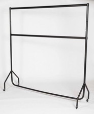 4ft Long x 6ft 6" High Double Hanging Metal Clothes Rail Wardrobe