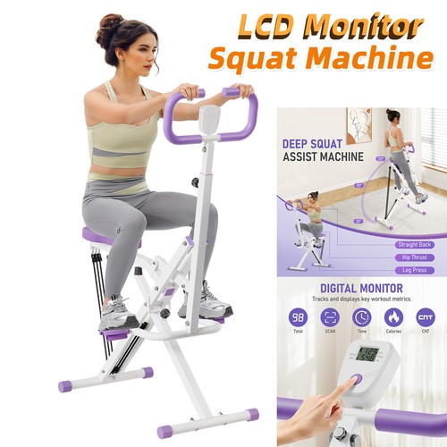 Squat machine with lcd monitor - with,