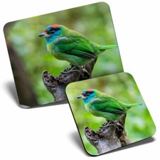 Mouse Mat & Coaster Set - Blue