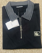 Balmain Paris Men's BLACK Short Sleeve T-Shirt Size XXL