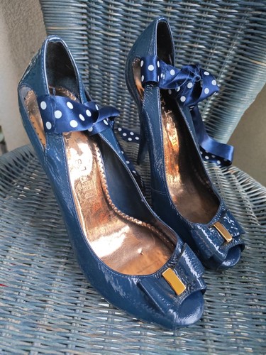 Womens blue peep toe stiletto - womens,