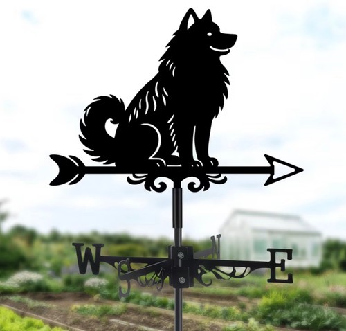 New metal samoyed dog - new,
