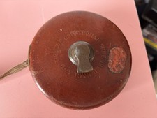  Chesterman Tape Measure 50 ft. Leather, Brass, Cloth Tape Sheffield England