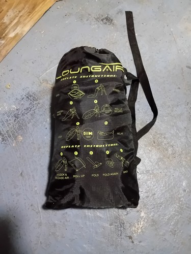 Black inflatable air - inflatable, lounger
