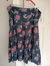 Monsoon Lined Multicoloured Floral Pattern Skirt - Size 18