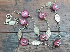 Glass Bead Chain Necklace By
