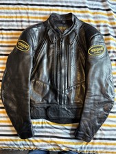 Vanson Leathers Cobra Motorcycle Jacket, Uk 40, Black, USA made Leather Jacket