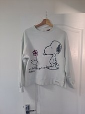 Zara Girls Peanuts Branded Sweatshirt Size 11/12 Years 152cm Feat. Snoopy
