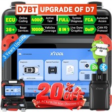 XTOOL D7BT V2.0 OBD2 Scanner Full System Diagnostic Tool Key Coding Programming