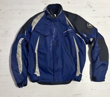 Bering Textile Armoured Waterproof Motorcycle Jacket Mens Blue Size L 