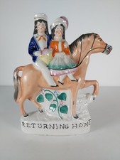 English Staffordshire Horse Figurine "Returning Home"