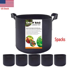 5 Pk Plant Grow Bags Fabric