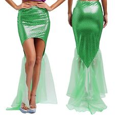 UK Women's Mermaid Fishtail Skirt Fish Scale High Waist Pencil Skirt Halloween