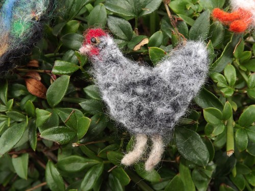 Chicken brooch hen badge - brooch,