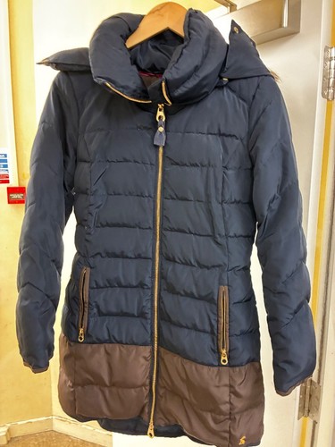 Ladies blue joules puffa coat - blue,