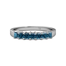 Princess Cut London Blue Topaz