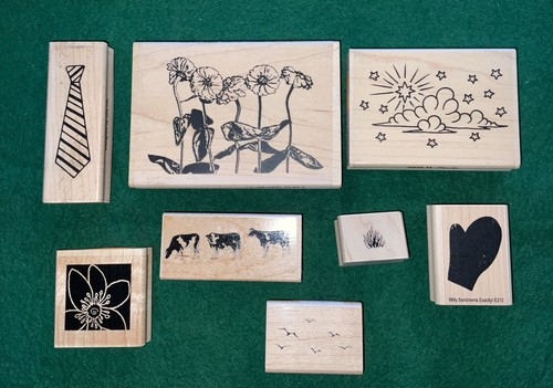 Wooden rubber stamps - rubber,