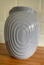 23cm Tall 1970’s Hornsea Contour Pastel Blue Pottery Vase