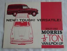 Morris 1/2 Ton Van & Pick-Up brochure Sep 1962 English text ref 62154