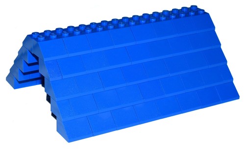 Lego roof 5x12x16 blue - 5x12x16,
