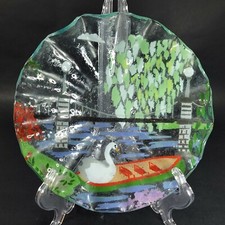 Vintage Fused Art Glass Plate