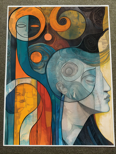 Vintage style art nouveau - style,