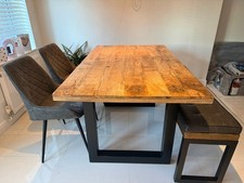 Oak Dining Table with 2 Chairs