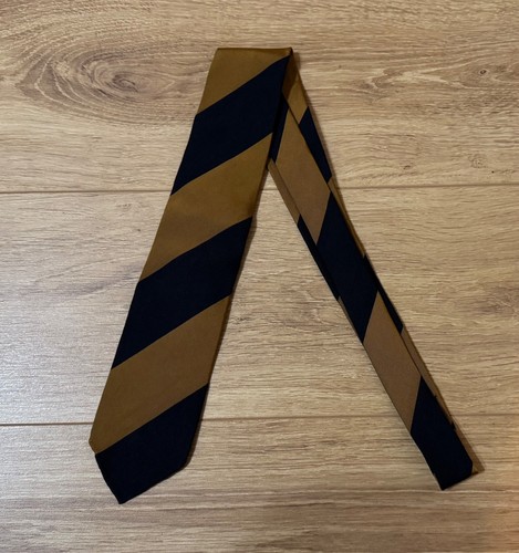 Drake navy gold stripe tie - gold,